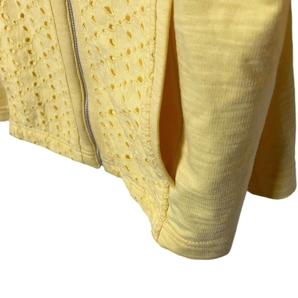 Weekends by Chicos,eyelet,front zip,bracelet sleeve lightweight jacket,cardigan - Picture 7 of 14